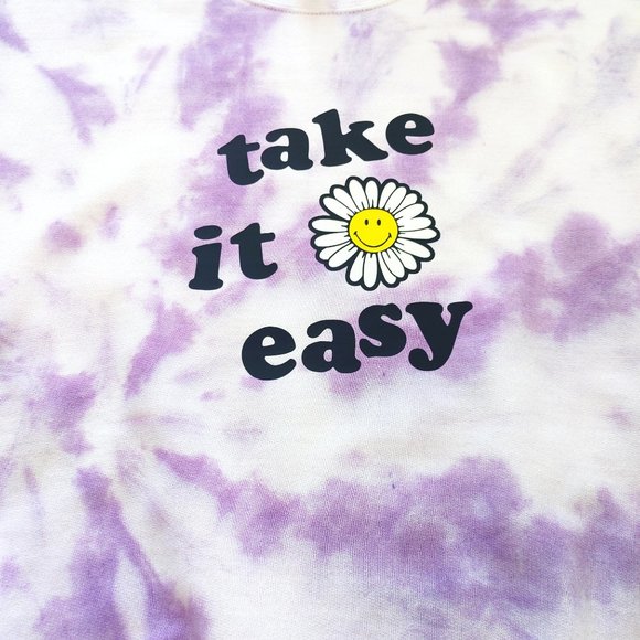 Smiley Face Daisy Tie-Dye Sweatshirt - Picture 2 of 5